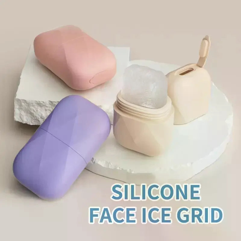 Silicone Ice Cube Face Roller | Reusable Facial Massage Tool Facial Ice Roller QXL