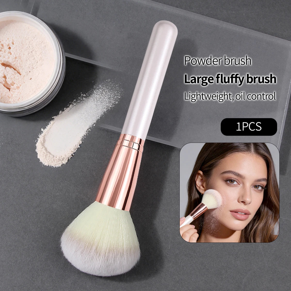 KOSSHOW Soft Face Brush – Blush, Powder & Contour Makeup Face Brush QXL