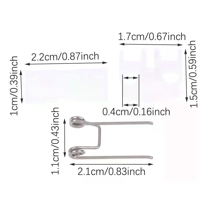 Hair Clipper Swing Head Guide Block & Spring Set for 8081 Clipper Replacement Parts QXL