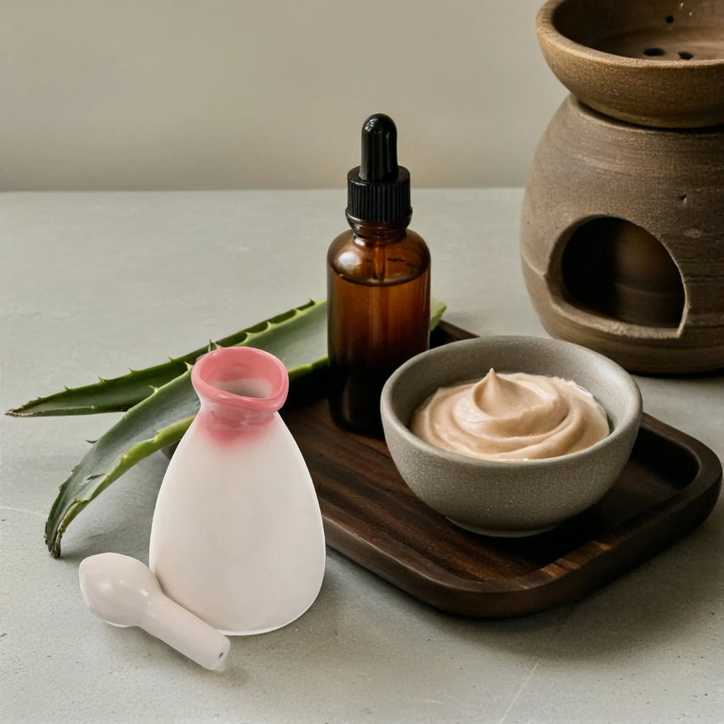40ml Ceramic Essential Oil Bottle | Japanese Minimalist Style Ceramic Oil Bottle QXL