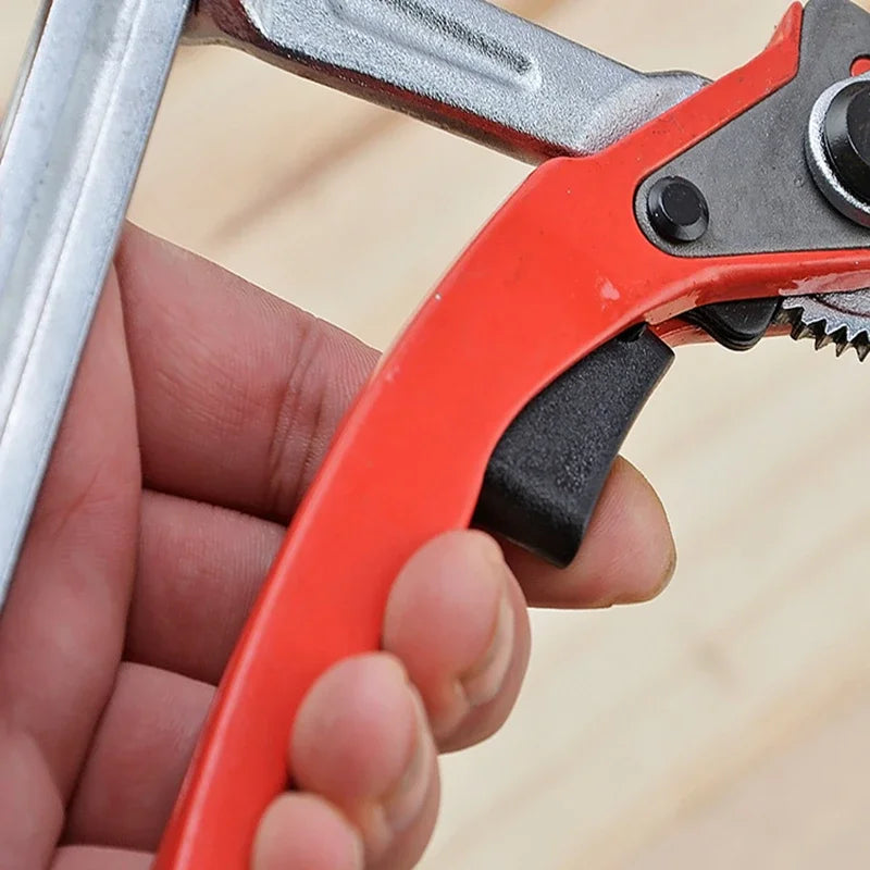 Heavy-Duty Ratchet F Clamp | All-Steel Forged Woodworking Clamp Woodworking F Clamp QXL