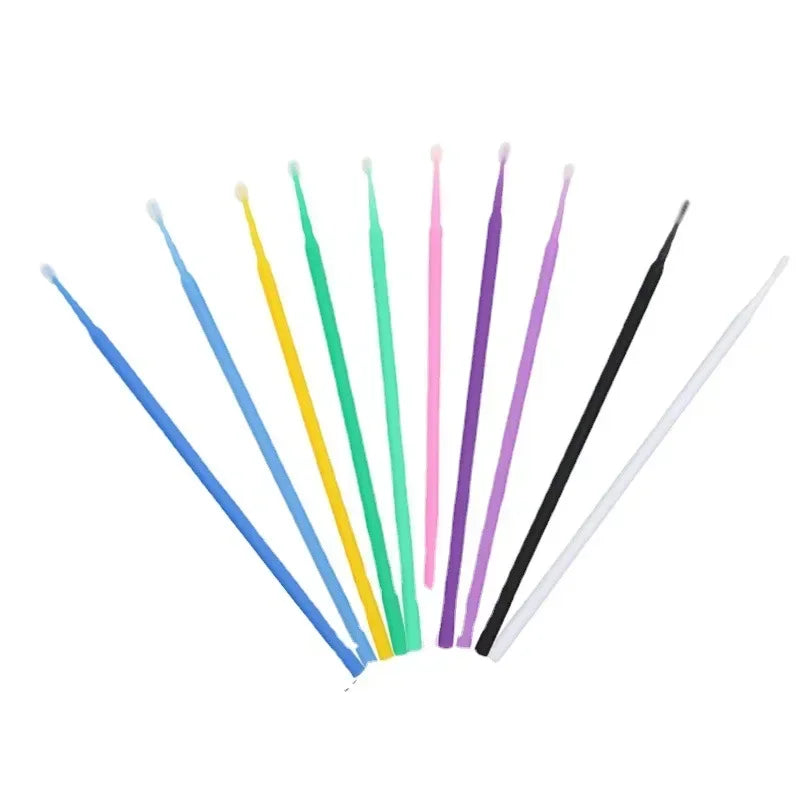 100-Pack Disposable Micro Brushes for Eyelash Extensions Disposable Micro Brushes QXL