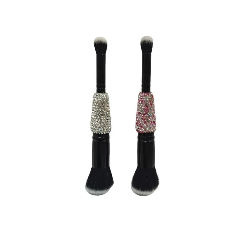 Double-Headed Diamond Blush & Eyeshadow Brush | Soft Bristles Makeup Brush QXL