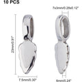 10-Pack Stainless Steel Glue-On Flat Pad Pendant Bails | DIY Jewelry Findings QXL AECH04-08450
