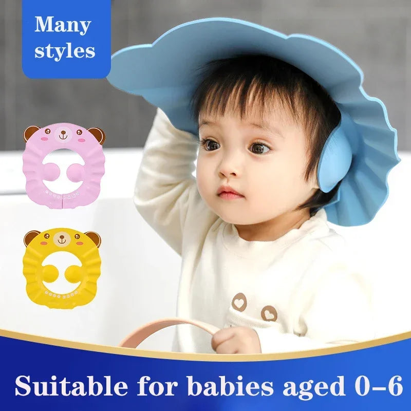 Baby Shower Cap Adjustable | Ear & Eye Guard for Toddlers Baby Shower Cap QXL