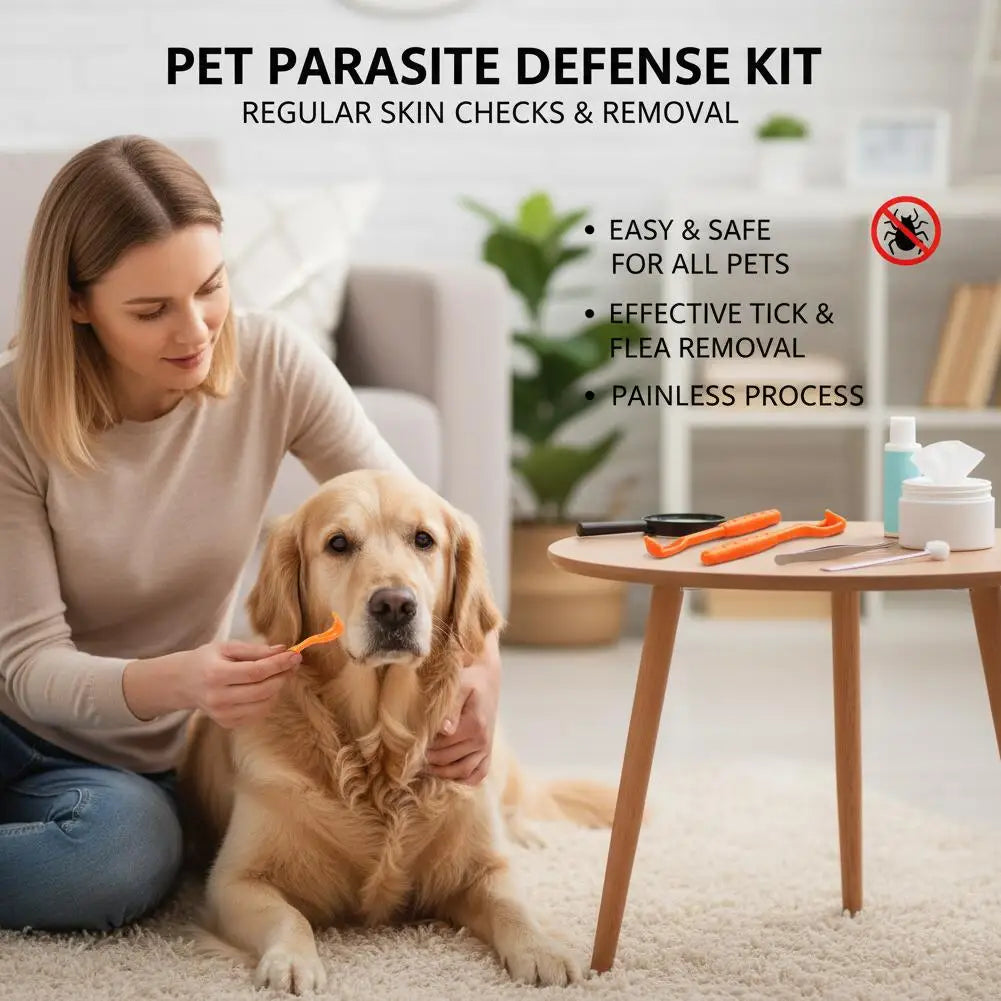 3-Pack Pet Tick Remover Clips for Dogs & Cats | 3 Sizes Pet Tick Remover QXL
