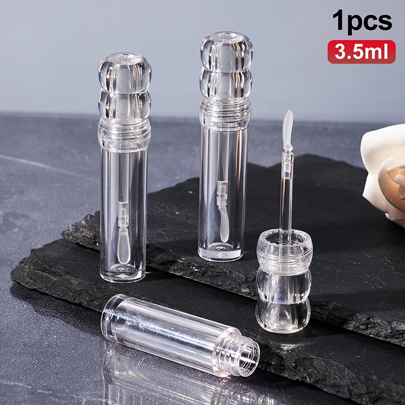 3.5ml Clear Refillable Lip Gloss Tube with Silicone Brush Lip Gloss Tube QXL