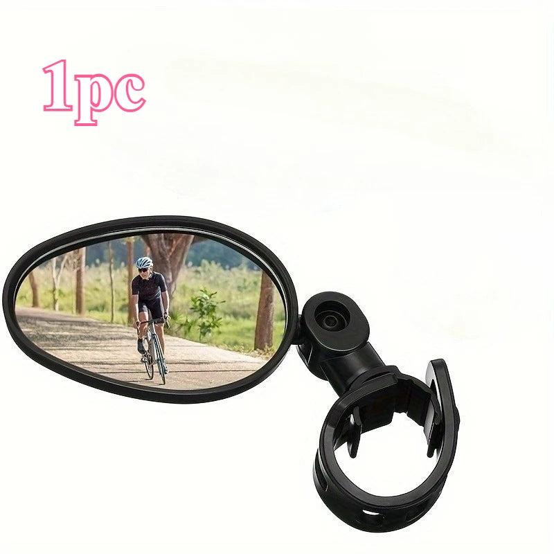 Bicycle Rear View Mirror | 360° Rotatable Oval Handlebar Mirror Bicycle Handlebar Mirror QXL black 1pc