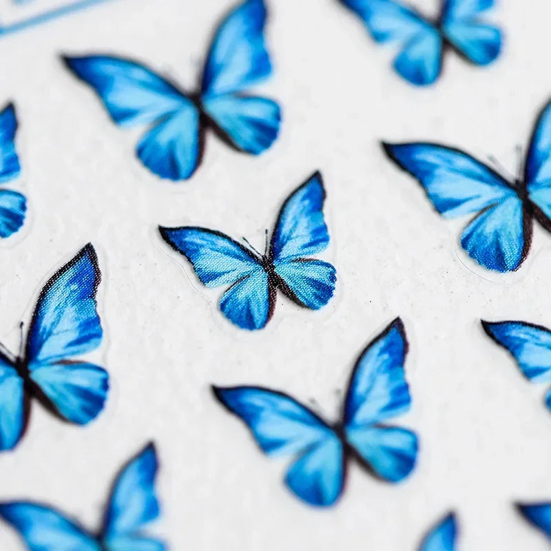 5D Butterfly Nail Art Stickers | Kawaii Self-Adhesive Decals Nail Art Stickers QXL
