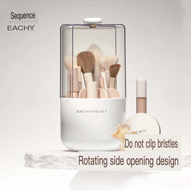 Dustproof Makeup Brush Holder Cylinder | Desktop Organizer Makeup Brush Organizer QXL