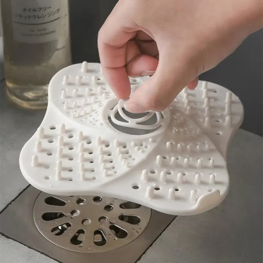 Silicone Hair Catcher Drain Cover | Sink & Bathtub Filter Drain Hair Catcher QXL