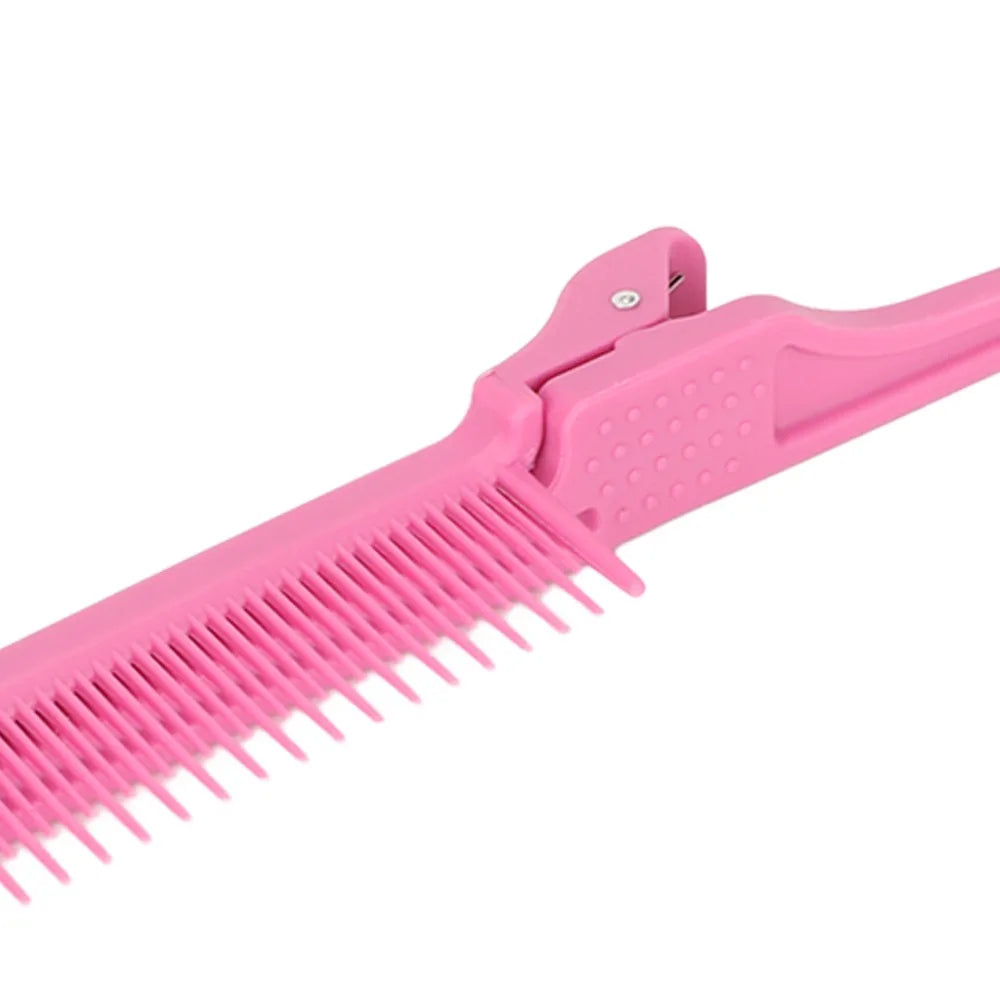 Carbon Fiber Highlighting Tail Comb | Pink Fine Tooth Teasing Hair Styling Comb QXL