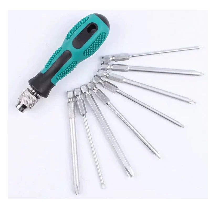 8-in-1 Screwdriver Bit Set | Phillips & Flat Head with Case Screwdriver Bit Set QXL 8-in-1