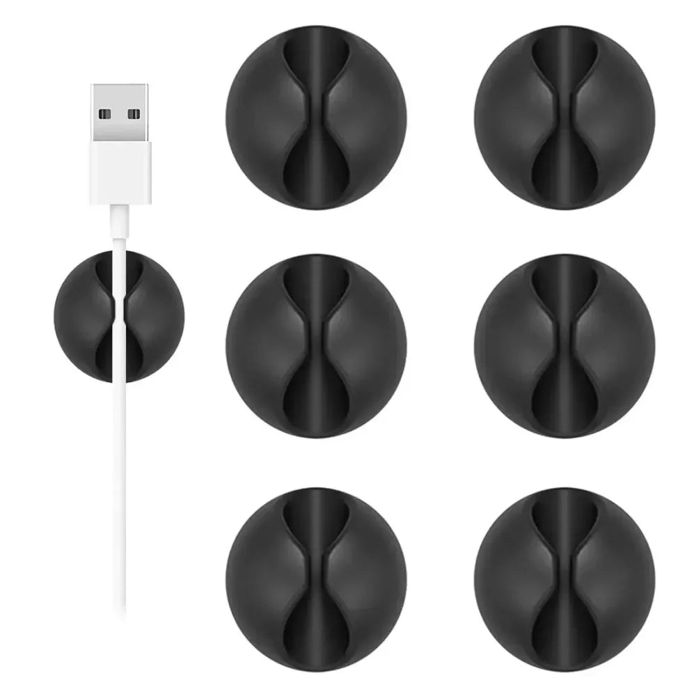20-Pack Self-Adhesive Silicone Cable Clips | Wire Organizer Cable Clip Organizer QXL