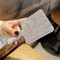 Luxury HD Handheld Makeup Mirror | Diamond Frame Gift Handheld Makeup Mirror QXL Brick inlaid handhel
