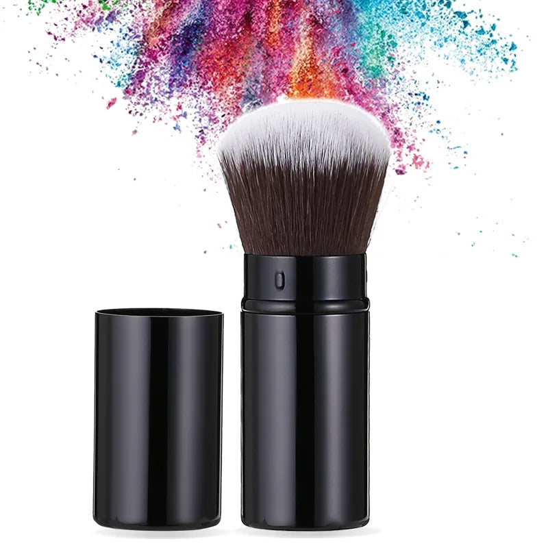 Retractable Powder & Blush Brush – Soft Portable Makeup Tool Powder Blush Brush QXL A4-Powder brush