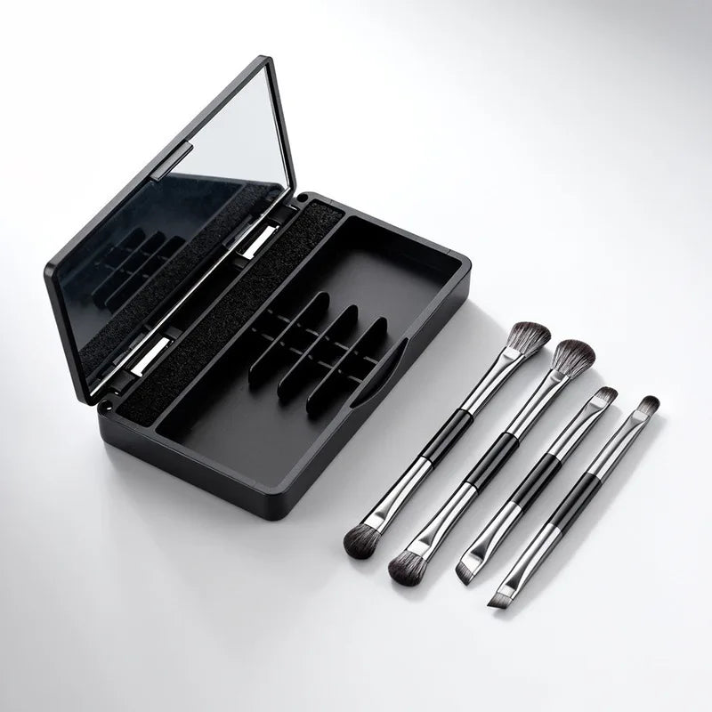 Zoreya 5-Pc Mini Makeup Brush Set | Portable Storage Box Makeup Brush Set QXL