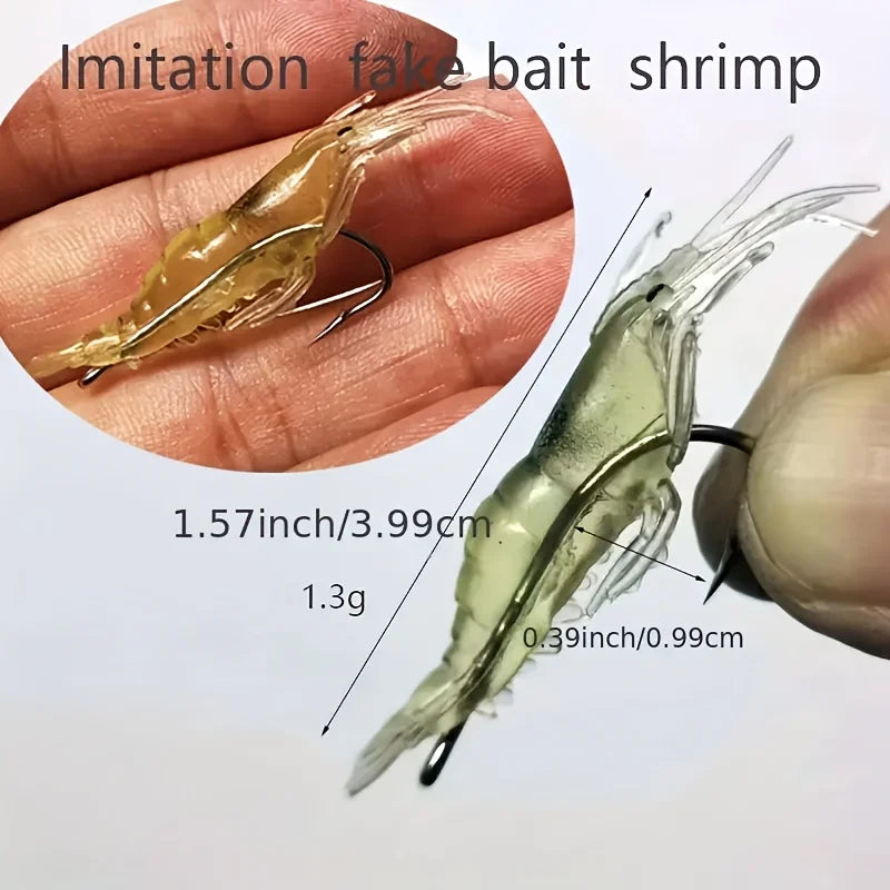 Soft Shrimp Fishing Lures Set | Fresh & Saltwater Bait Soft Fishing Lures QXL