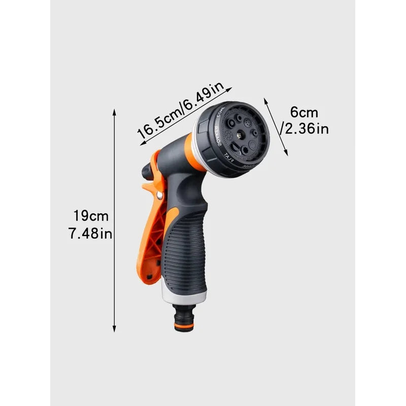 8-Pattern Garden Hose Spray Gun Nozzle | High-Pressure Garden Hose Nozzle QXL