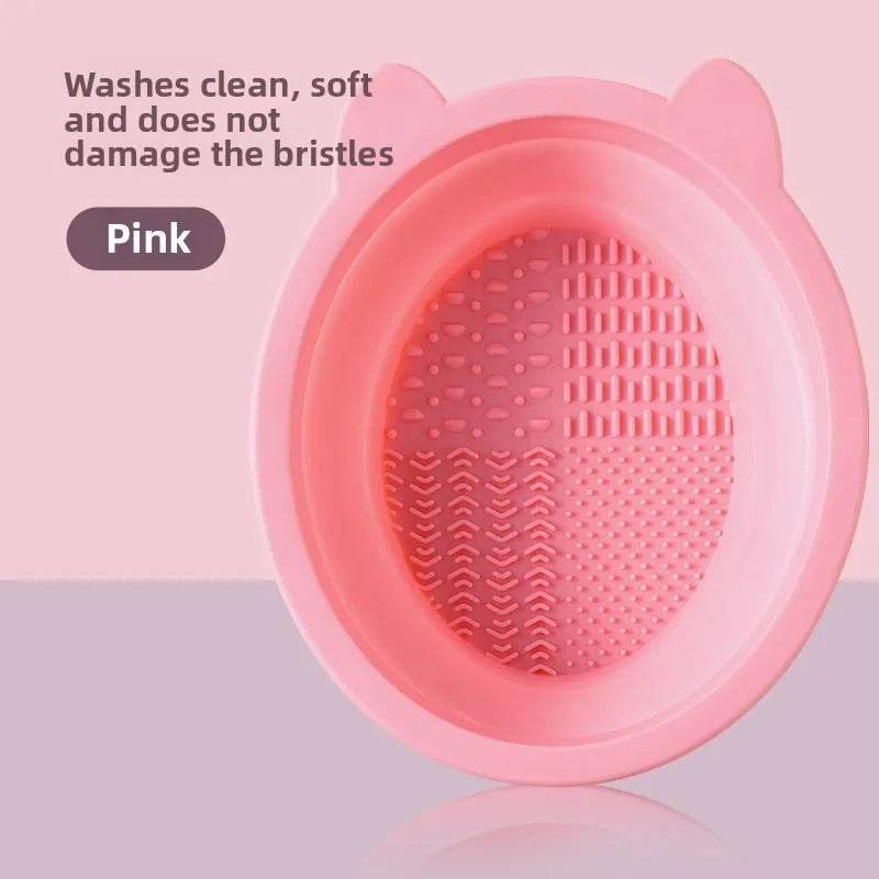 Silicone Makeup Brush Cleaning Bowl | Foldable Wash Box Brush Cleaning Bowl QXL