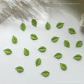 50-Pc 3D Green Leaf Resin Nail Charms | Kawaii Nail Art Decor Nail Art Charms QXL 50pcs 5mm