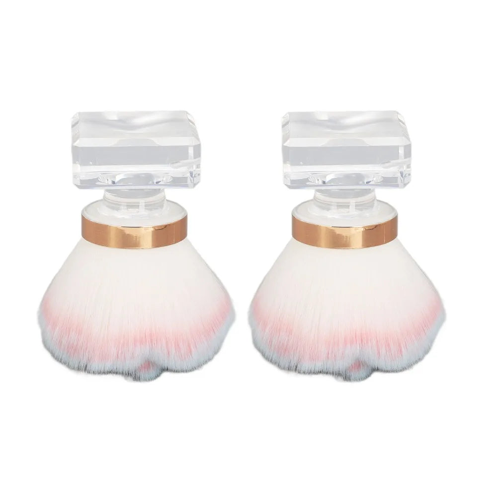 2-Pack Soft Bristle Nail Dust Removal Brushes | Pink Rose Art Nail Dust Brush QXL