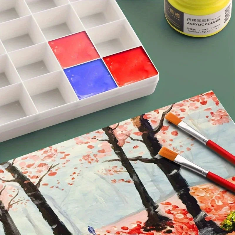 Watercolor Pigment Box 12–48 Grids | Portable Artist Palette Watercolor Pigment Set QXL