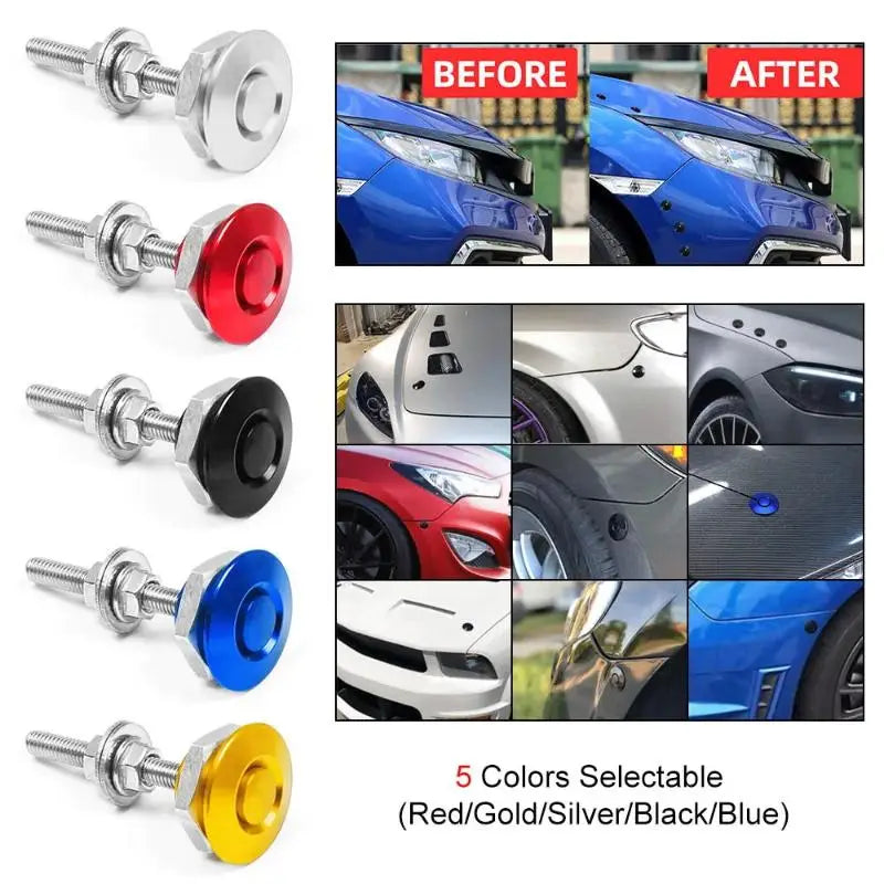 Universal 30mm Hood Pin Lock Clip Push Button Quick Release Kit Hood Pin Lock Kit QXL