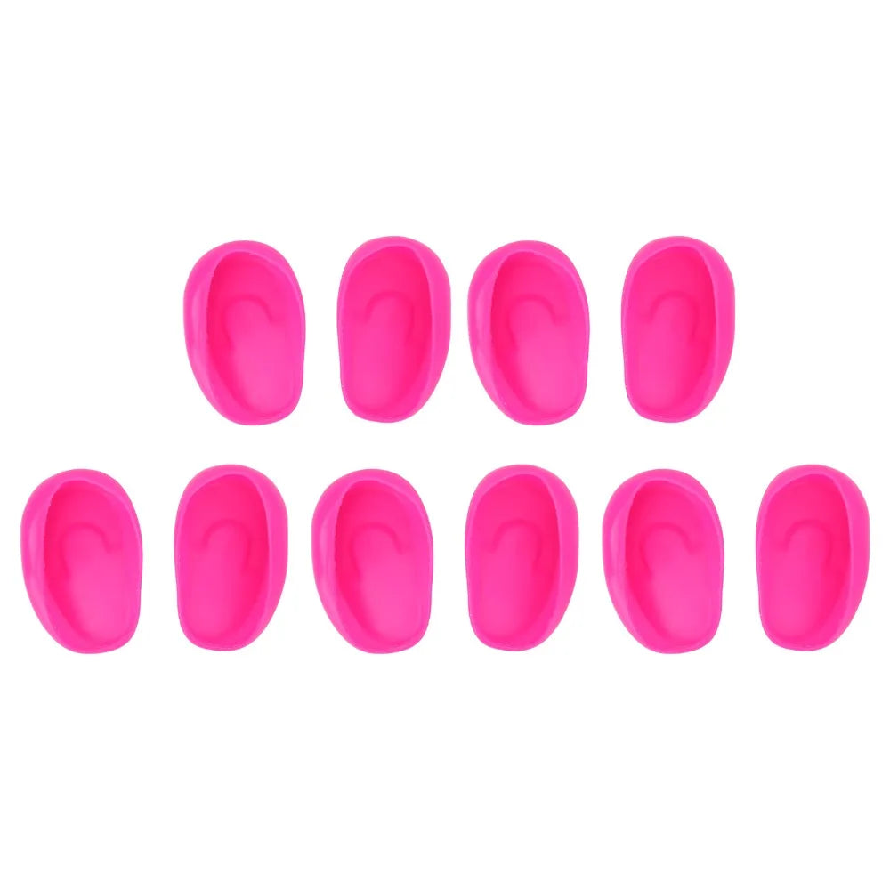 10-Pack Silicone Hair Dye Ear Covers | Waterproof 5 Pairs Hair Dye Ear Covers QXL