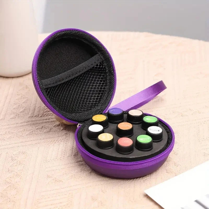 10-Slot PU Leather Essential Oil Travel Bag & Organizer Essential Oil Travel Case QXL