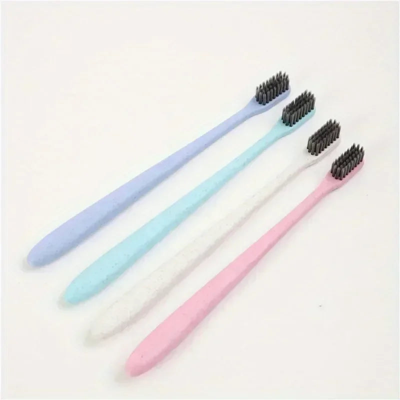 Bamboo Charcoal Travel Toothbrush | Soft Bristle Cylinder Case Travel Toothbrush QXL