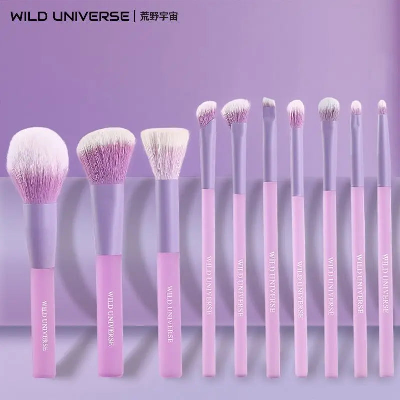 10-Pc Beginner Makeup Brush Set | Blush Contour Eyeshadow Kit Makeup Brush Set QXL