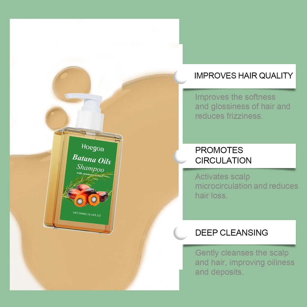 HOEGOA Batana Oil Shampoo – Strengthen & Nourish All Hair Hair Care Shampoo QXL