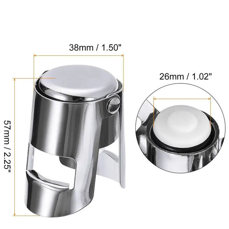 Stainless Steel Champagne & Wine Bottle Stopper Seal Cap Wine Bottle Stopper QXL