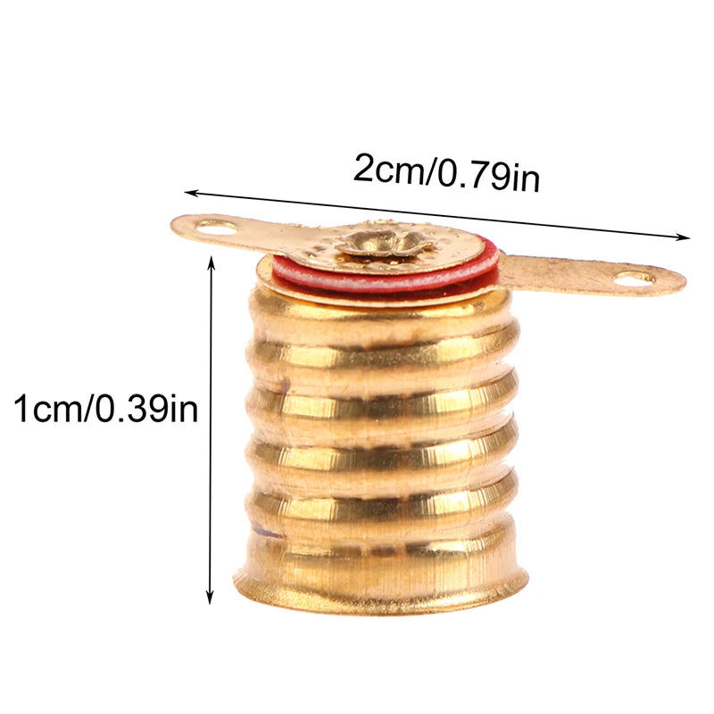10-Pack E10 Copper Screw Lamp Base Holders for Circuits Lamp Base Holder QXL 2x1cm