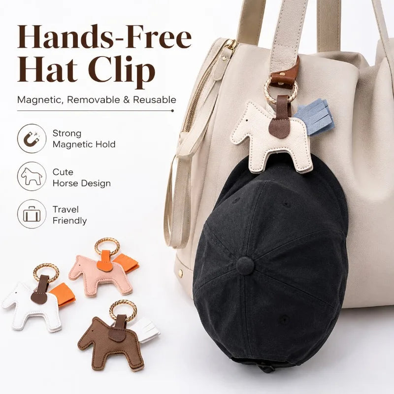 Magnetic Horse Hat Clip – Hands-Free Bag & Cap Holder Magnetic Hat Clip QXL