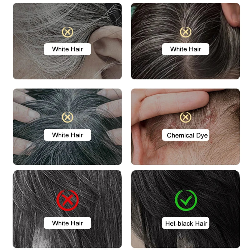 Hair Dye Stick with Built-In Comb | Waterproof Gray Coverage Hair Color Stick QXL