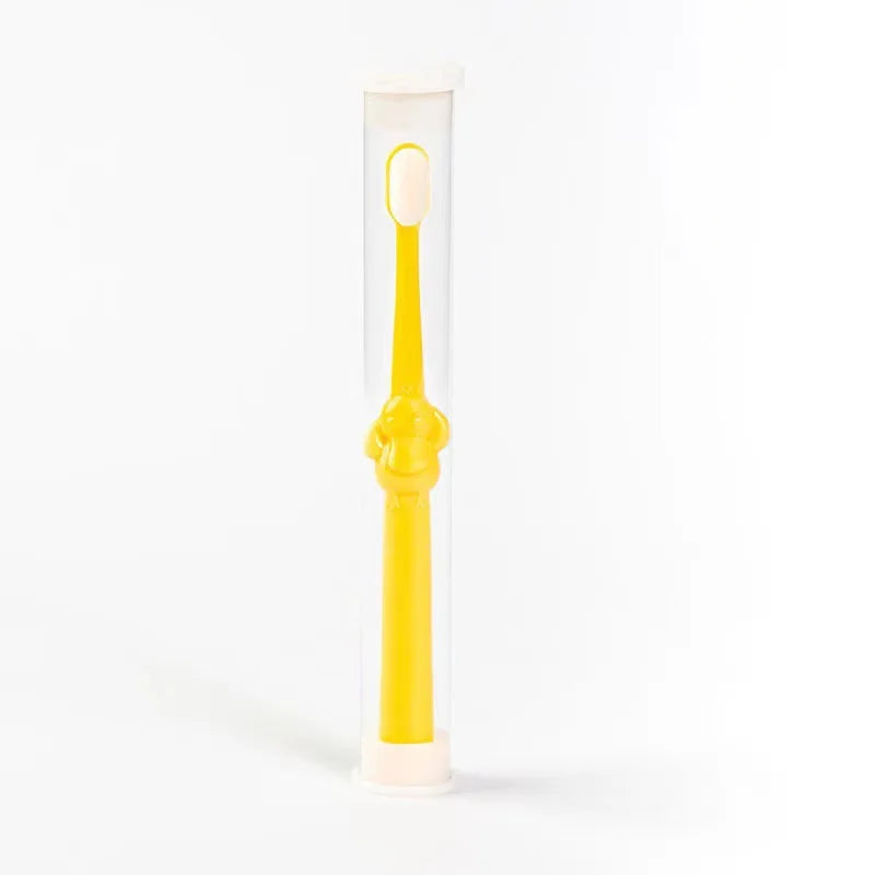 Kids Cartoon Rabbit Manual Toothbrush | Children's Oral Care Kids Manual Toothbrush QXL yellow gorilla