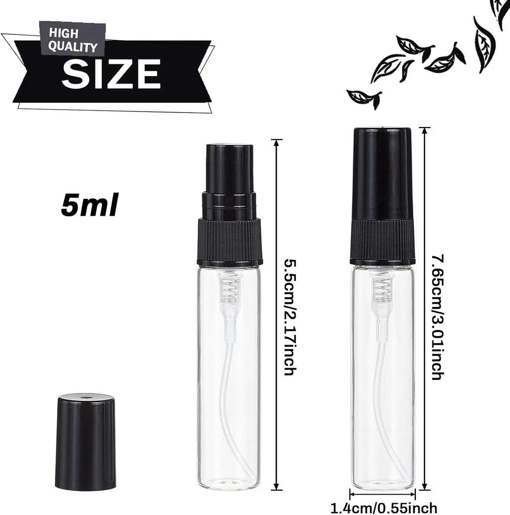 20-Pack 5ml Refillable Glass Perfume Spray Bottles + Accessories Perfume Spray Bottles QXL