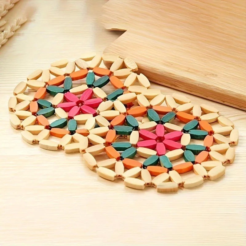 Heat-Resistant Round Trivet Mat | Kitchen Table & Dish Pad Trivet Mat QXL 2pcs M