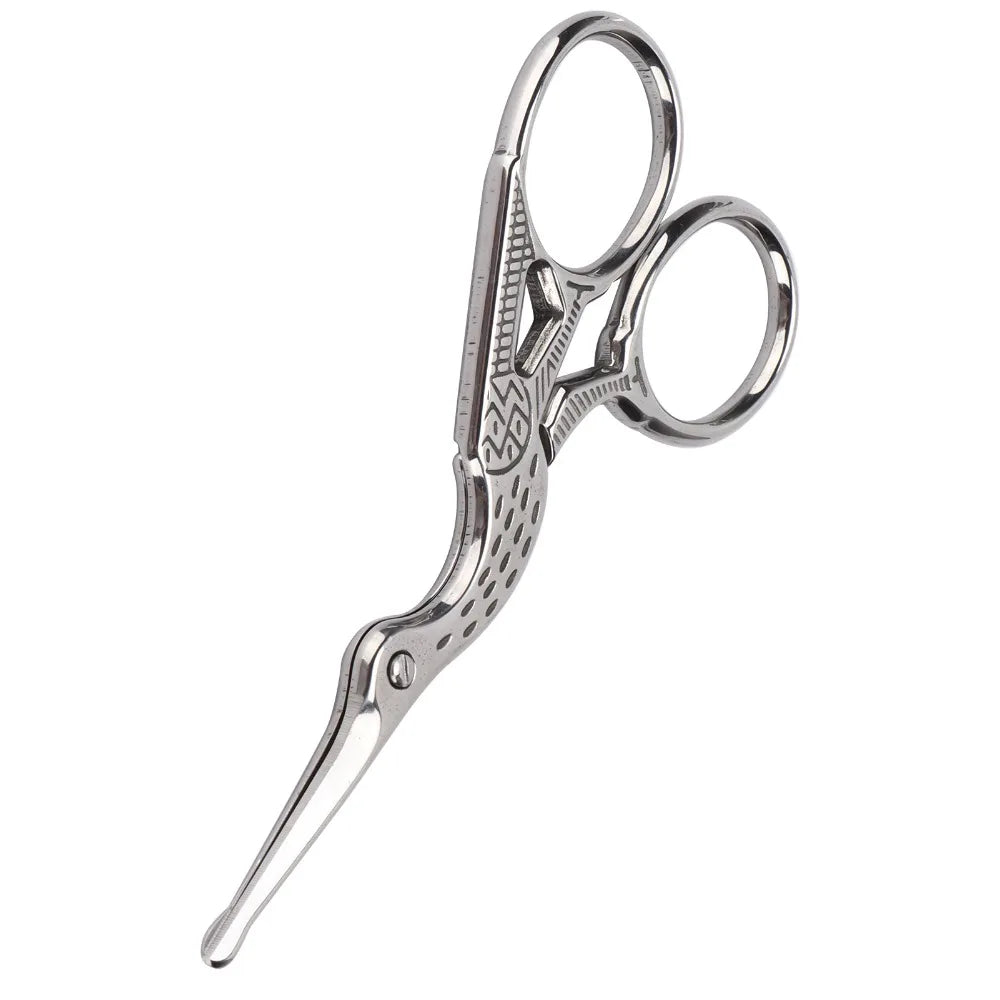 Blunt Tip Nose Hair Scissors | Stainless Steel Crane Design Nose Hair Scissors QXL