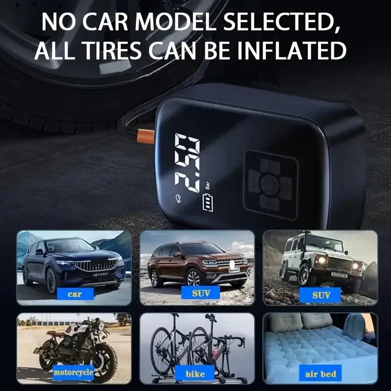 Wireless Portable Air Compressor Pump | Car Tire Inflator Portable Tire Inflator QXL