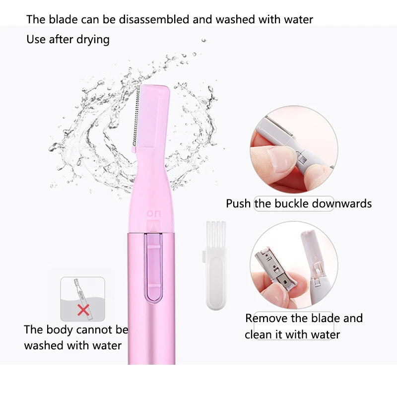 Electric Eyebrow Trimmer & Mini Facial Hair Remover Shaver Electric Hair Trimmer QXL