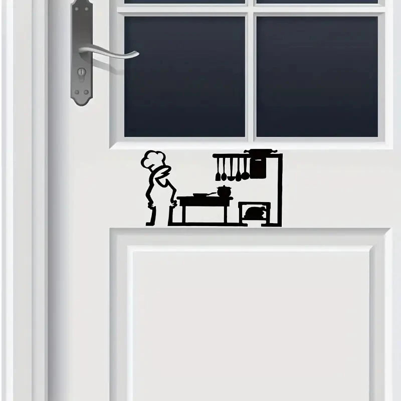 La Linea Minimalist Cartoon Wall & Door Stickers | Home Decor Wall & Door Sticker QXL