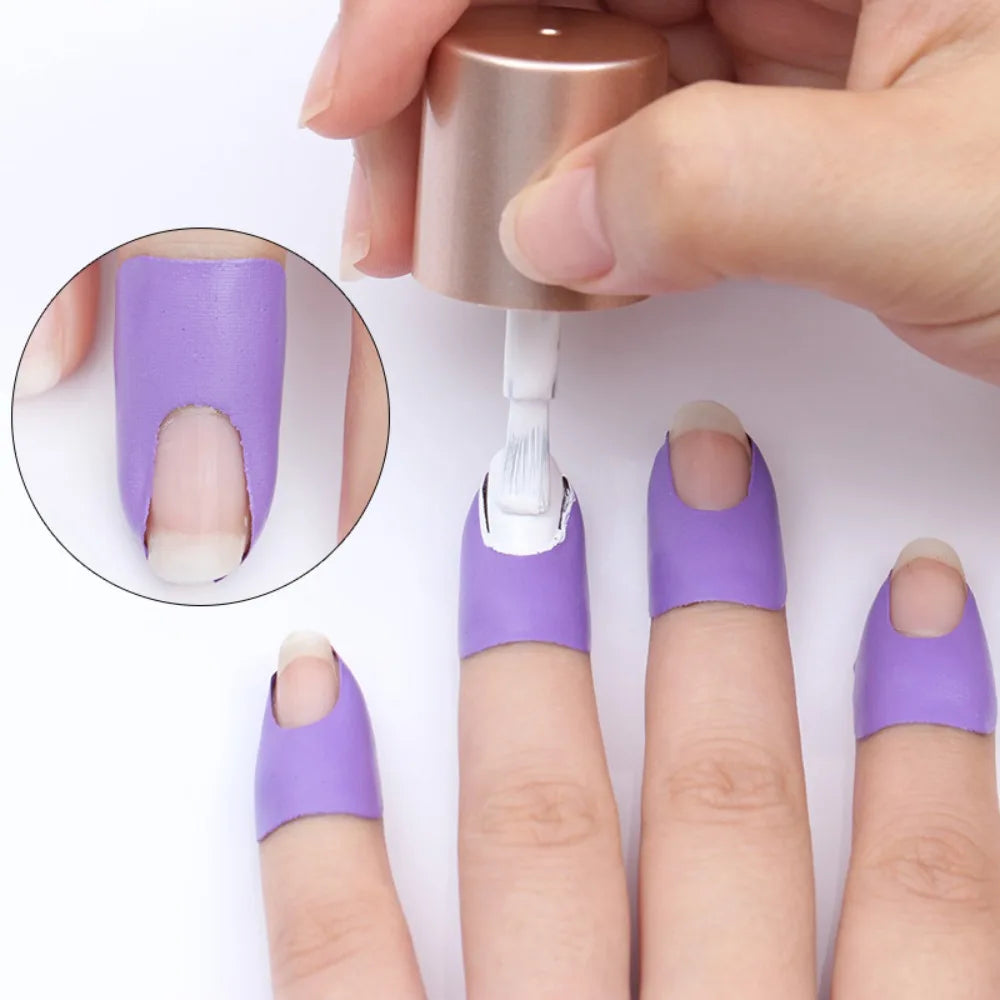 10-Pack U-Shape Nail Polish Overflow Protector Stickers Nail Protector Sticker QXL