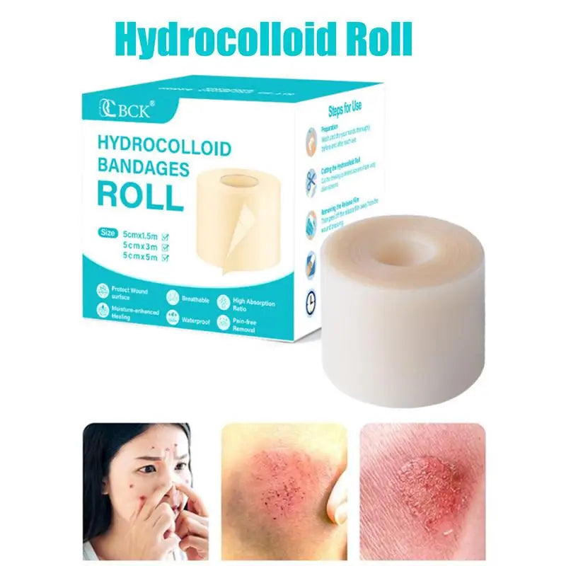 Hydrocolloid Roll Bandage | Self-Adhesive Wound Dressing 5×150cm Wound Dressing Roll QXL