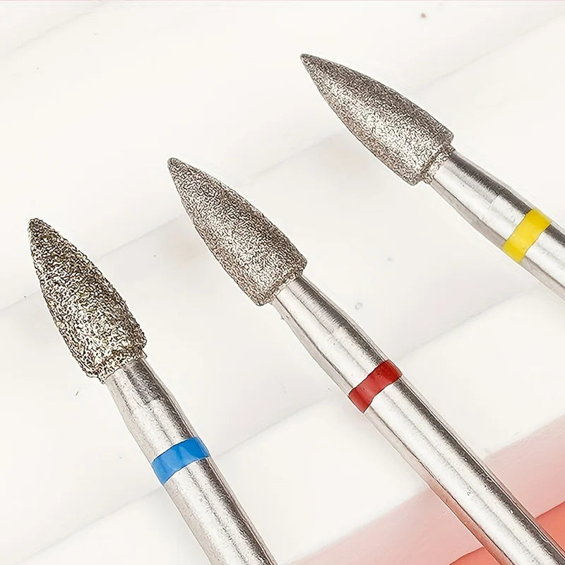 FUMOSIK 3-Pack Diamond Nail Drill Bits | Gel Remover Set Nail Drill Bits QXL