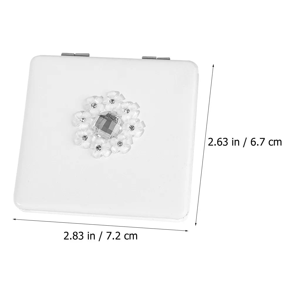 Foldable Double-Sided Pocket Makeup Mirror | Compact Travel Compact Pocket Mirror QXL