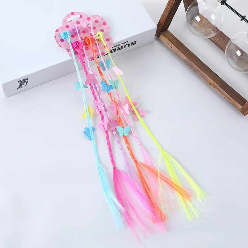6-Pack Girls Fairy Braid Clips | Butterfly Star Princess Hairpins Kids Hair Clips QXL 5