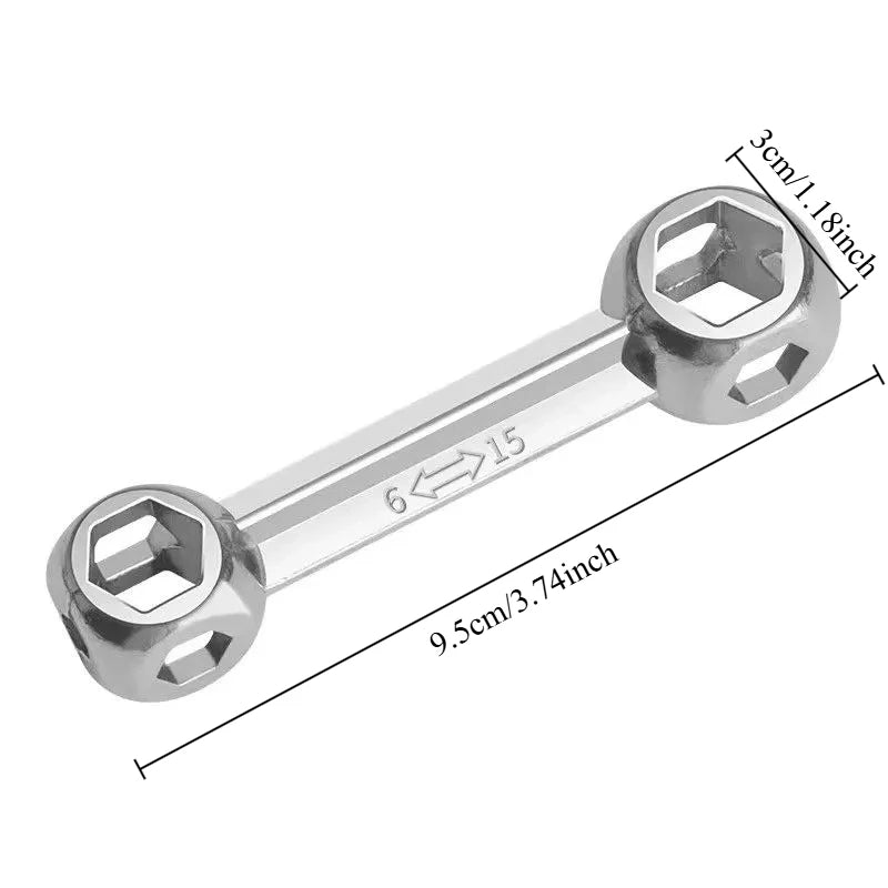Bone Wrench Multi-Tool | Aluminum Alloy Hex Socket for Bikes Bicycle Multi-Tool QXL